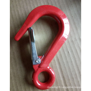 Painted Drop Forged Alloy Steel Lifting Eye Rope Hook